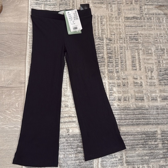NWT H&M Kids Black Ribbed Leggings - Picture 3 of 4